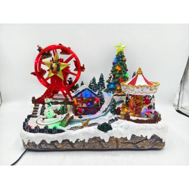 VILLAGGIO LUNAPARK 33X20,5XH26CM LED MUS 2
