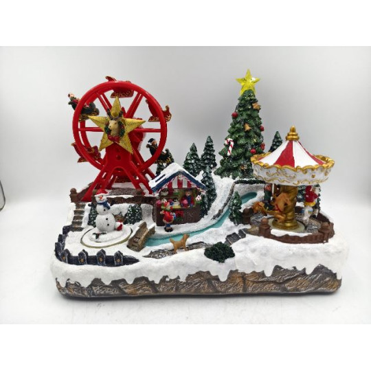 VILLAGGIO LUNAPARK 33X20,5XH26CM LED MUS