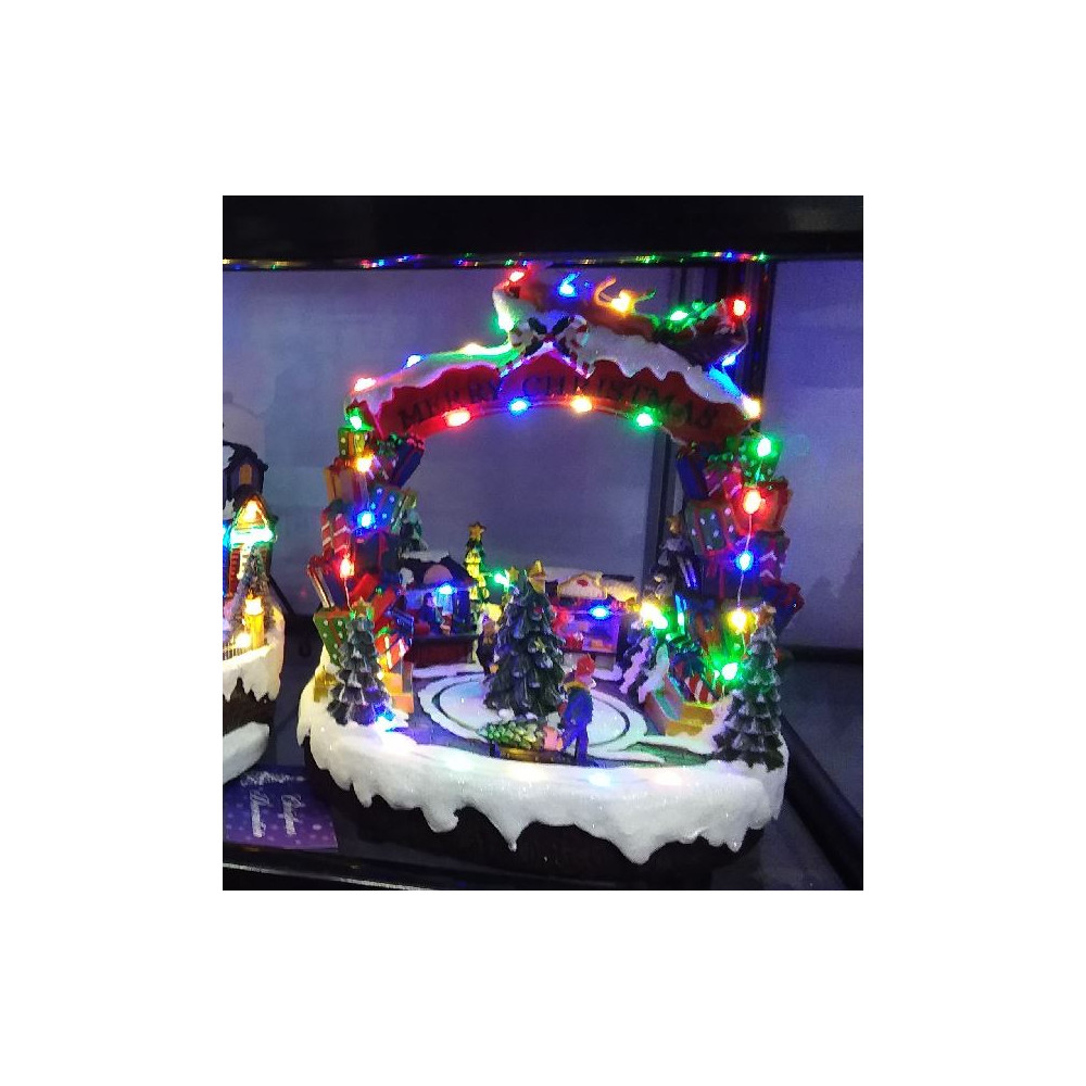 VILLAGGIO MERRY XMAS LUCE MUS MOV H30CM