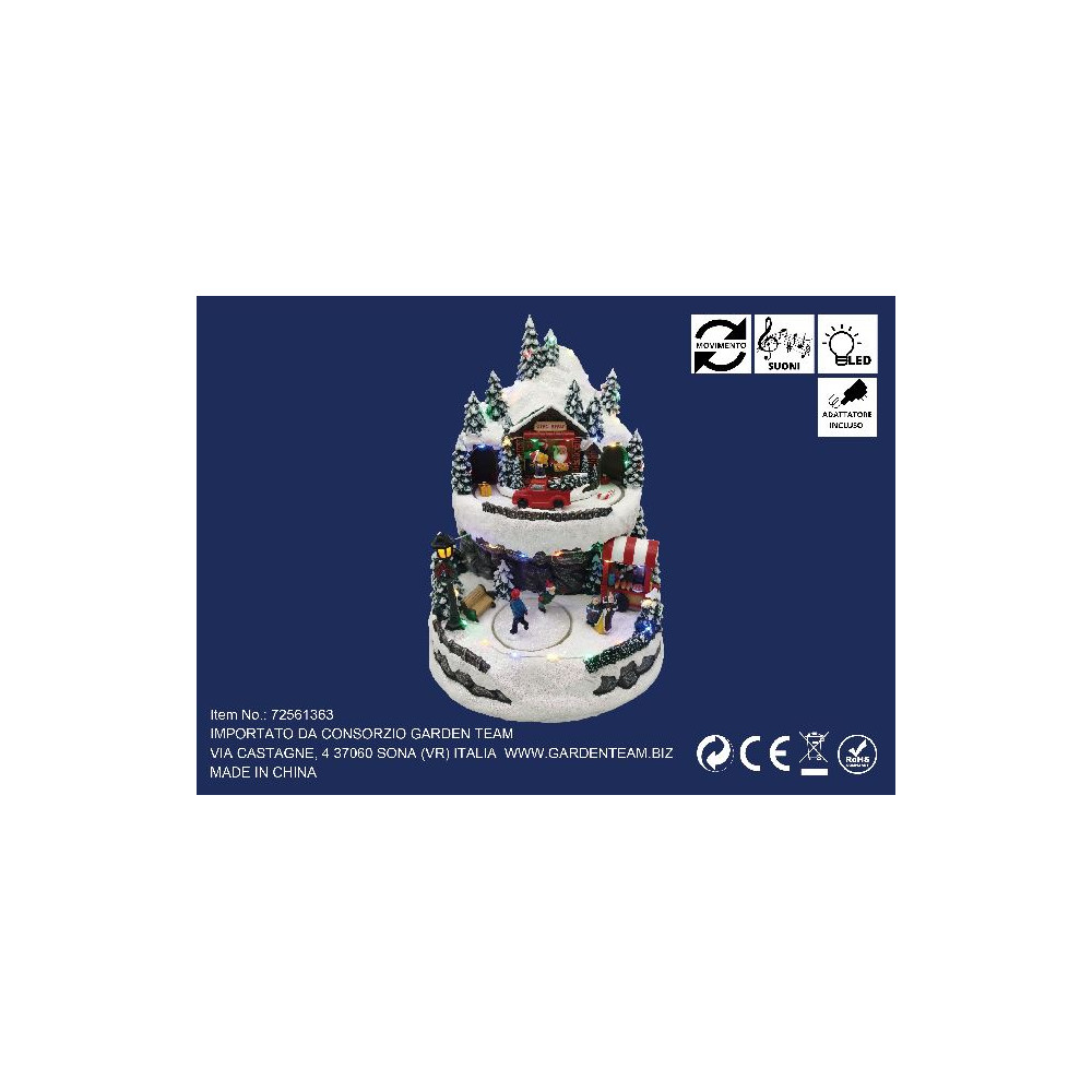 VILLAGGIO NATALE 25X26.5XH32CM LED MUSIC VILLAGGIO NATALE 25X26.5XH32CM LED MUSIC