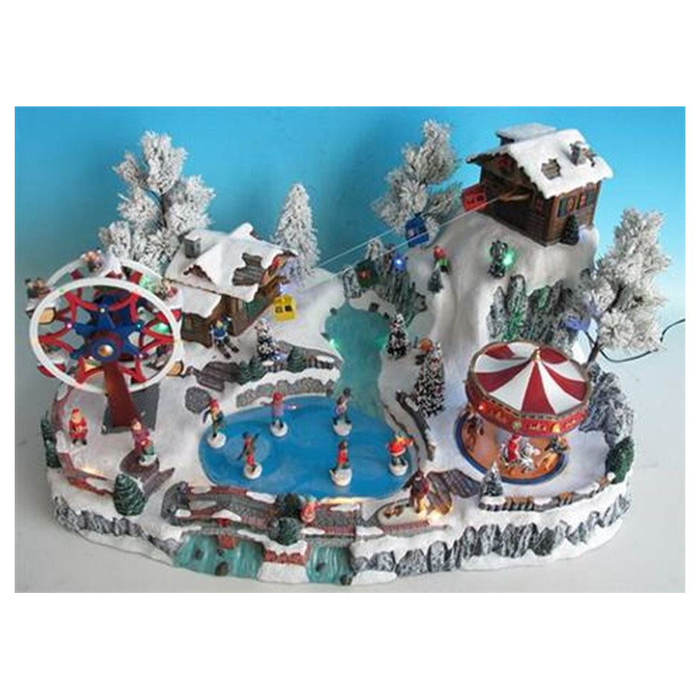 VILLAGGIO PATTINATORI LED MUS MOV 65X45X