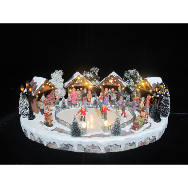 VILLAGGIO PATTINATORI LED MUSICA MOV 44,