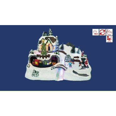 VILLAGGIO TRENO 39X23,5XH28CM FO MOV MUS 2
