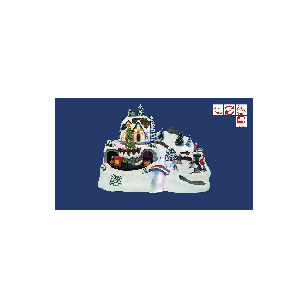 VILLAGGIO TRENO 39X23,5XH28CM FO MOV MUS