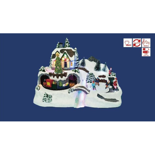 VILLAGGIO TRENO 39X23,5XH28CM FO MOV MUS