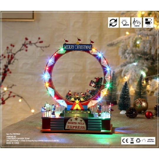 XMAS CARNIVAL 24,3X15,5XH32CM LED MUSICA