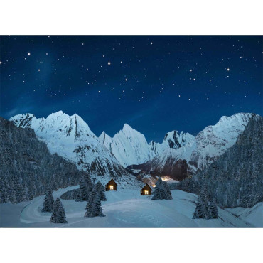 POSTER CANVAS ILLUMINATO PAESAGGIO MONTA 2