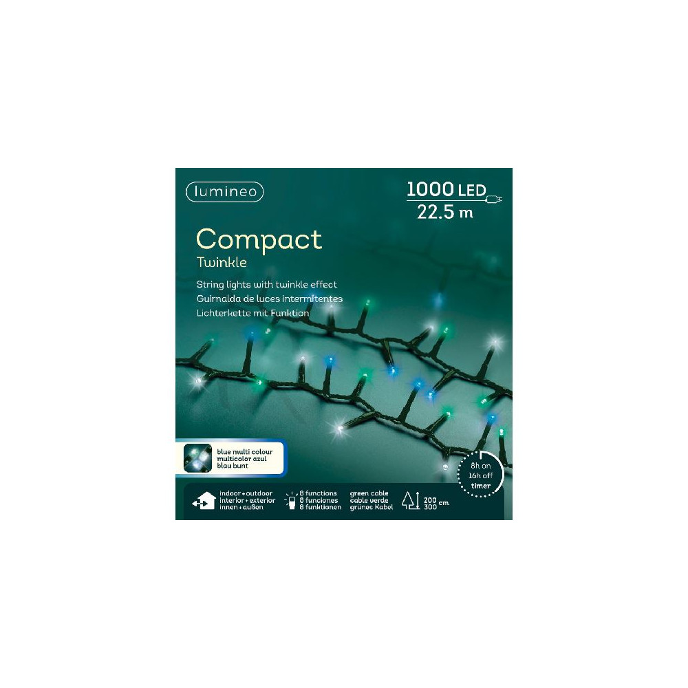 1000LED  COMPACT TWINKLE B.FR./AQUA/BLU
