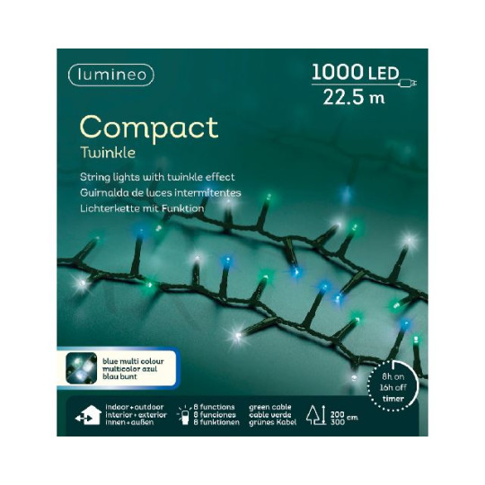 1000LED  COMPACT TWINKLE B.FR./AQUA/BLU