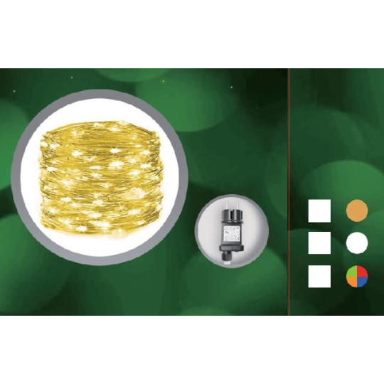 200MICROLED BIANCO CALDO METAL ARG C/C