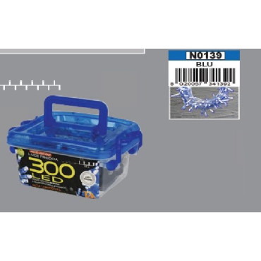300LED CAVO TRASP LED BLU C/VALIGETTA