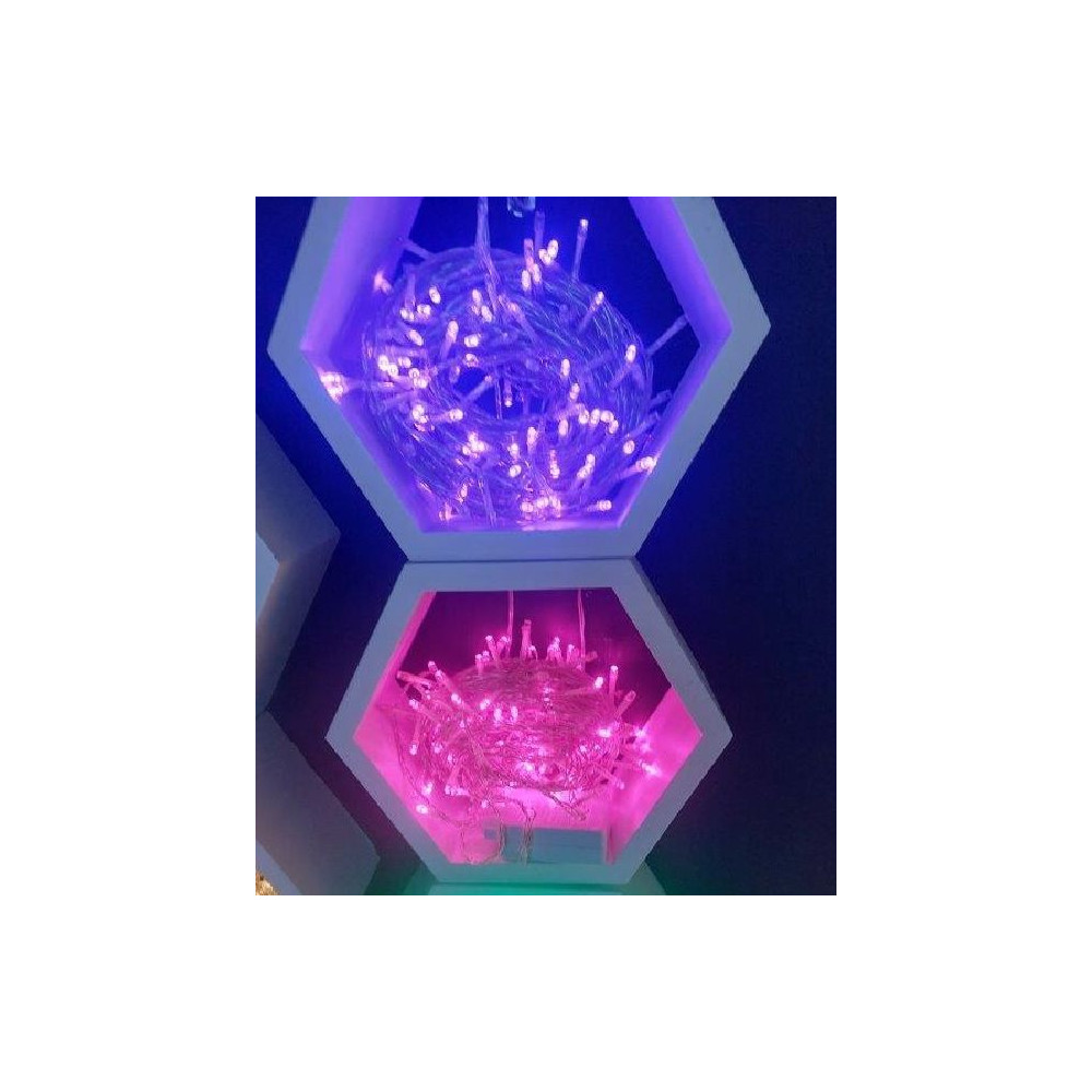 300LED CAVO TRASP VIOLA C/C VALIGETTA