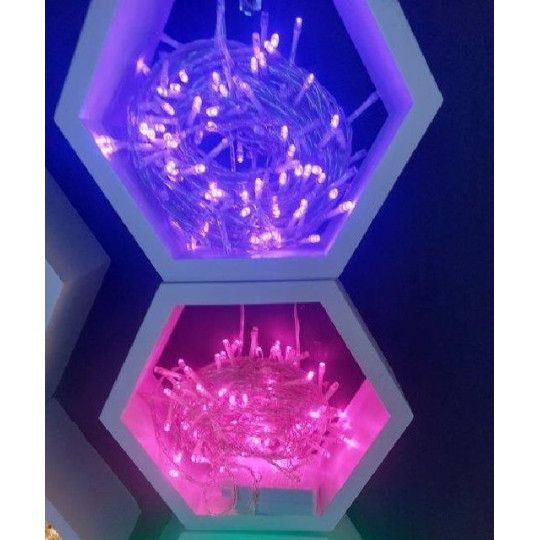 300LED CAVO TRASP VIOLA C/C VALIGETTA