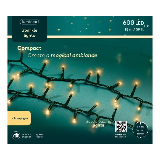 600LED COMPACT SPARKLE CHAMPAGNE