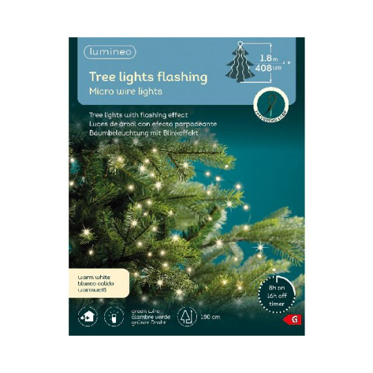 CASCATA 408MICROLED FLASH GREEN WARM WHI