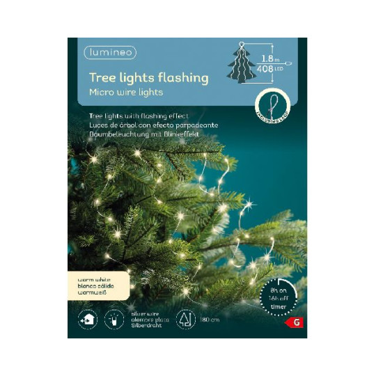 CASCATA 408MICROLED FLASH SIL WARM WHITE