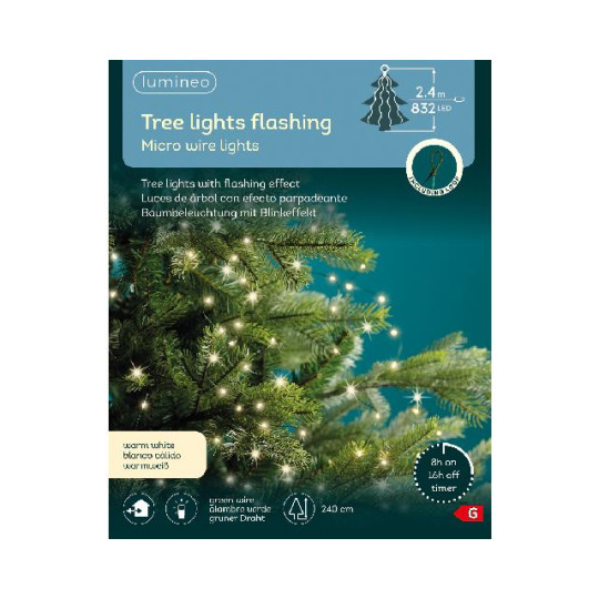 CASCATA 832MICROLED FLASH GREEN WARM WHI