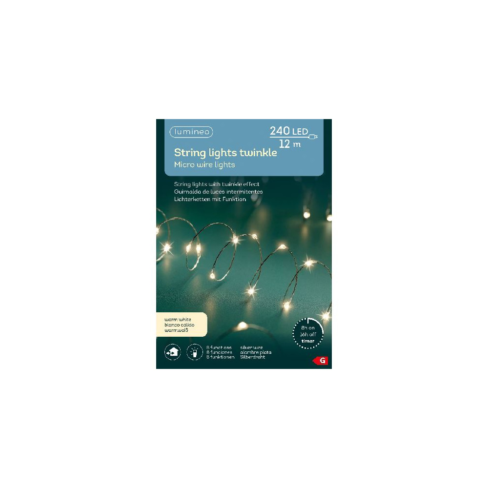 CATENA MICROLED 240L B.CALDO C/SILVER