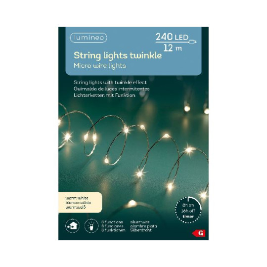 CATENA MICROLED 240L B.CALDO C/SILVER