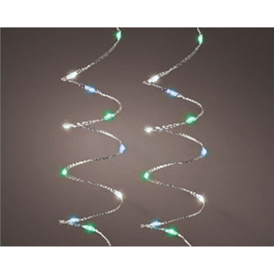 CATENA MICROLED 240L PASTEL B.FREDDO/BLU