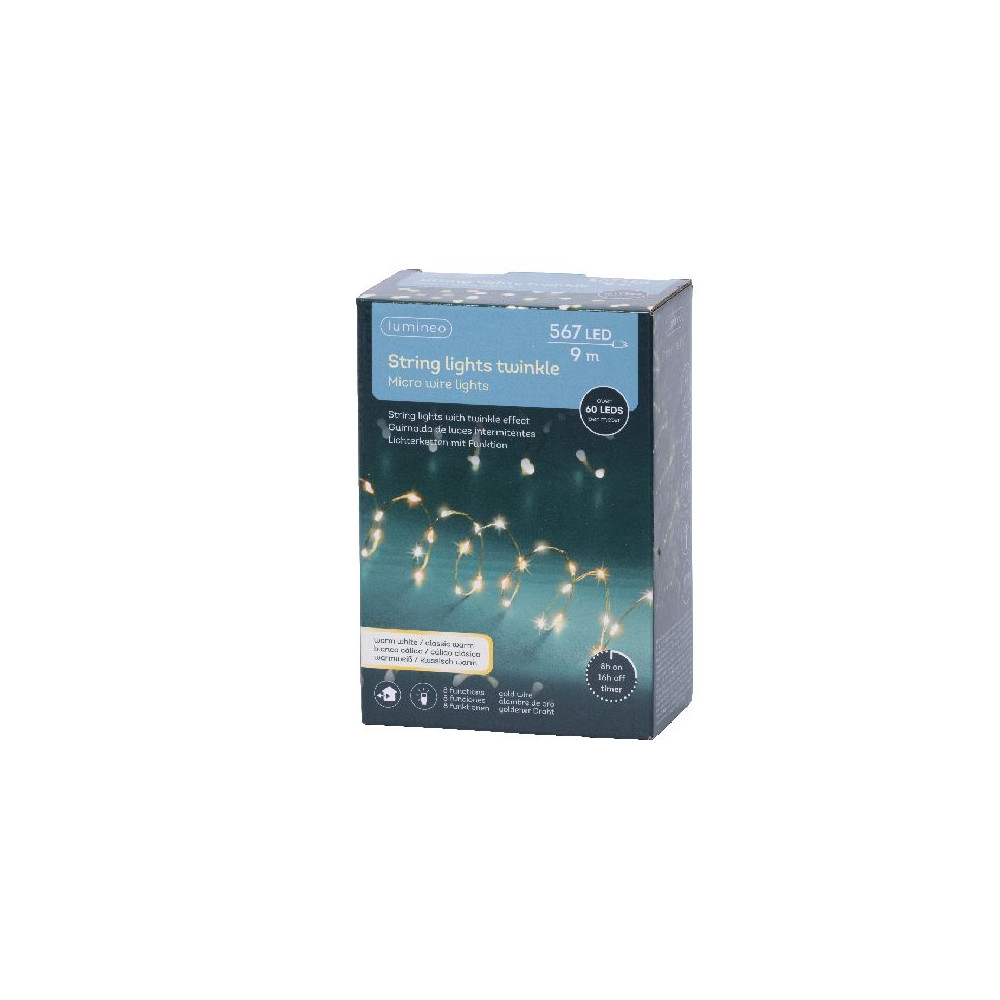 CATENA MICROLED 567L B.CALDO/ORO/EXTRA