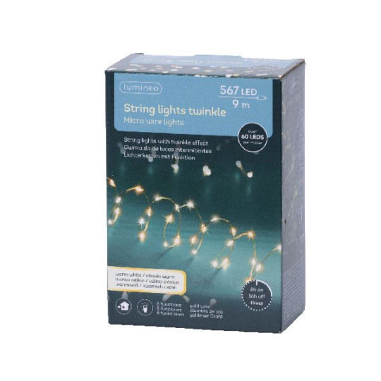 CATENA MICROLED 567L B.CALDO/ORO/EXTRA