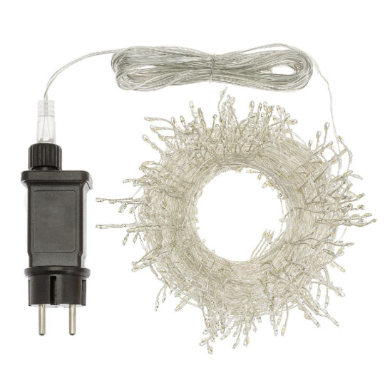CLUSTER 1000LED FILO METAL BIANCO CALDO/