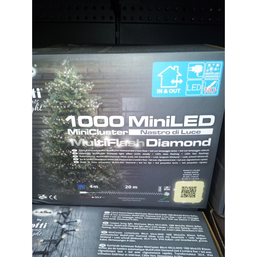 CLUSTER 1000MINILED 3MM BIAN/BIAN CALDO