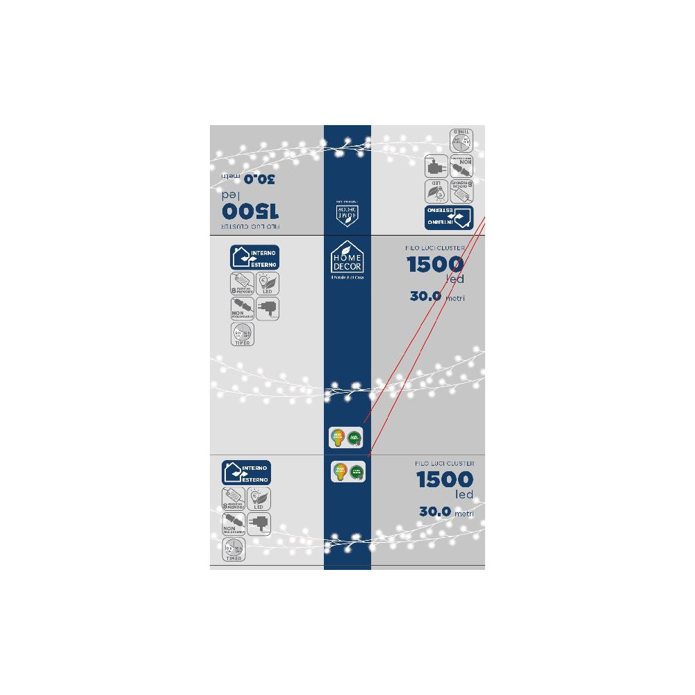 CLUSTER 1500 LED 5MM C/C TIMER MULTI