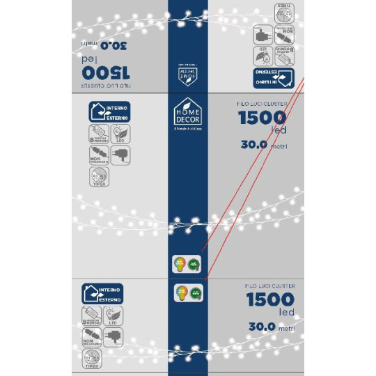 CLUSTER 1500 LED 5MM C/C TIMER MULTI