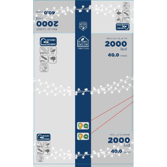 CLUSTER 2000 LED 5MM C/C TIMER MULTI