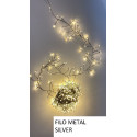 CLUSTER 500LED METAL SILVER BIANCO CALDO
