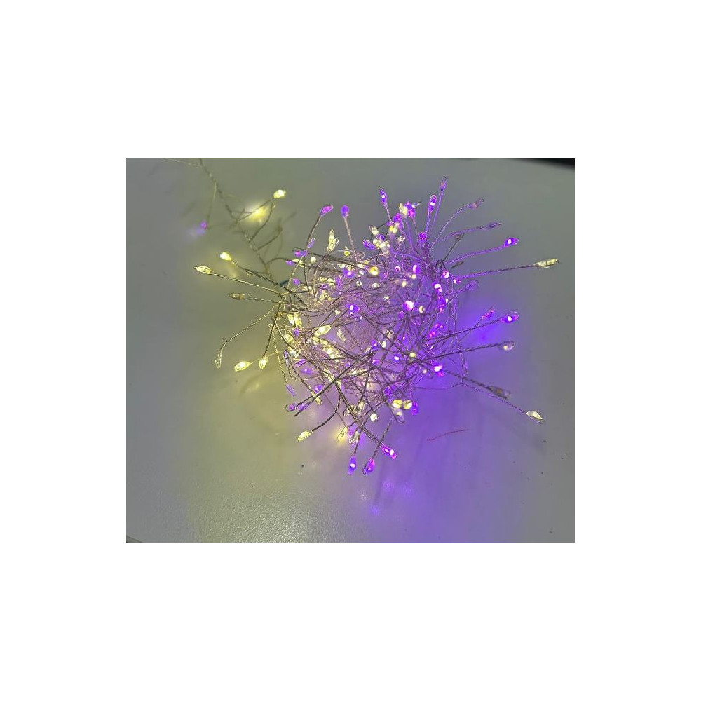 CLUSTER 500LED METAL SILVER PINK BIANCO