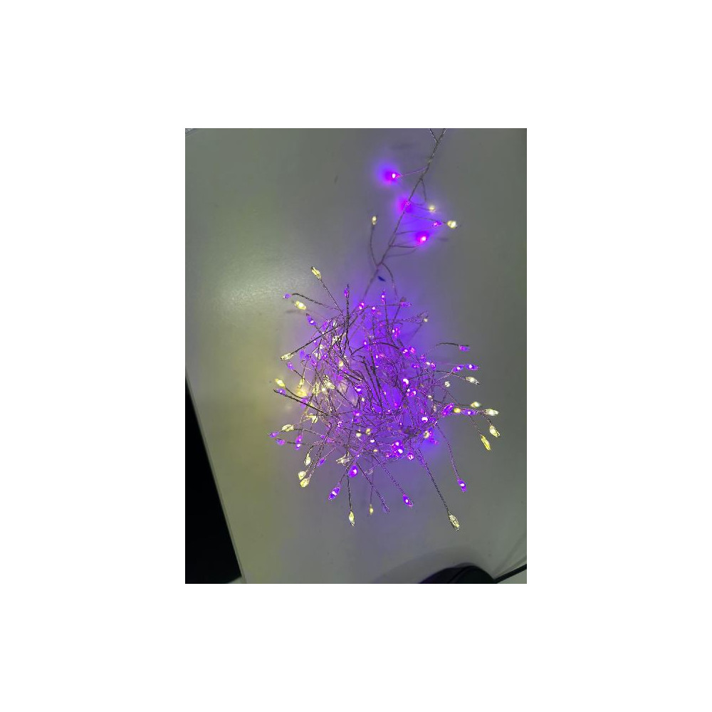 CLUSTER 500LED METAL SILVER PINK BIANCO