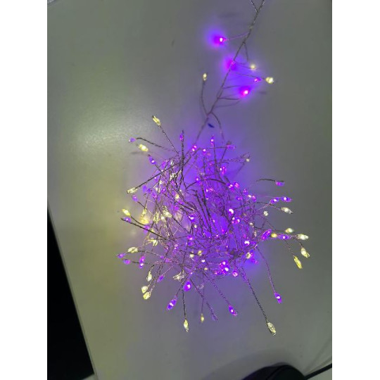 CLUSTER 500LED METAL SILVER PINK BIANCO