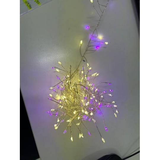 CLUSTER 500LED METAL SILVER PINK BIANCO