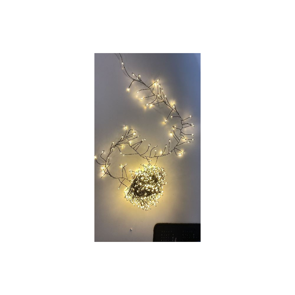 CLUSTER 500LED METAL VERDE BIANCO CALDO