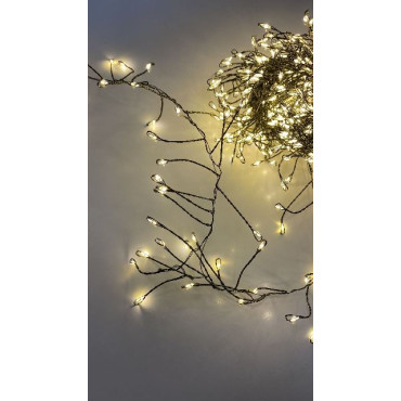 CLUSTER 500LED METAL VERDE BIANCO CALDO 2