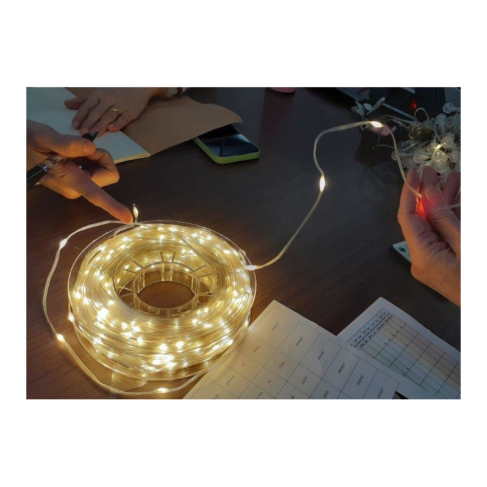 FILO PVC 20M 200LED ALTA LUMINOSITA BIAN