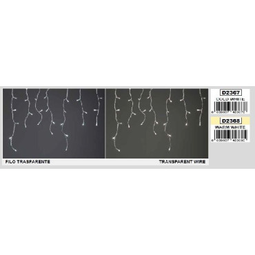 STALATTITI 180LED BIANCO CALDO C/C PROLU