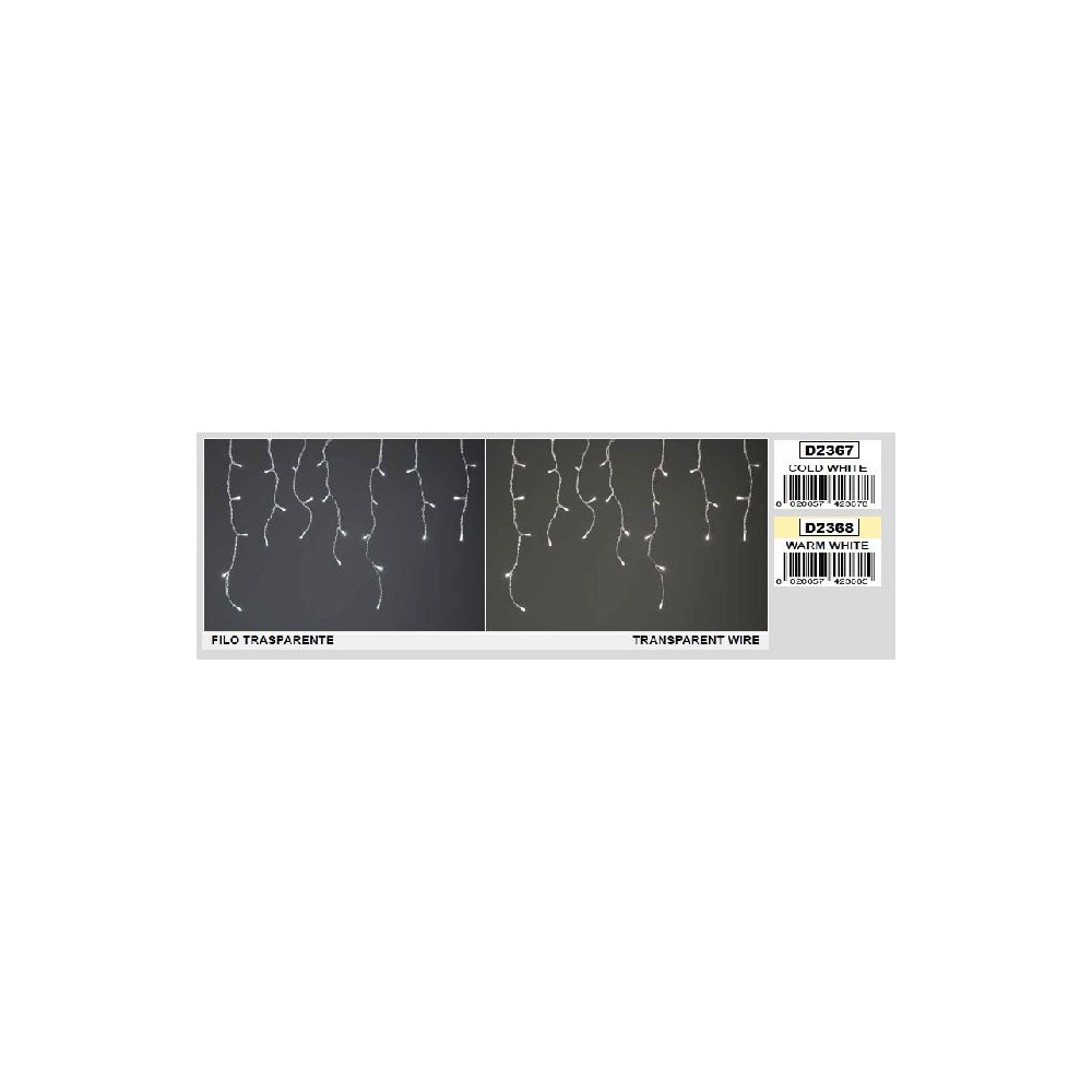 STALATTITI 180LED BIANCO CALDO C/C PROLU