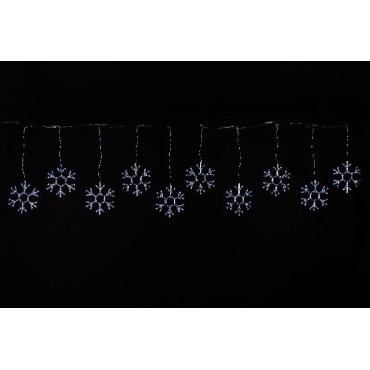 TENDA 10 FIOCCHI NEVE LED CALDO 360X45