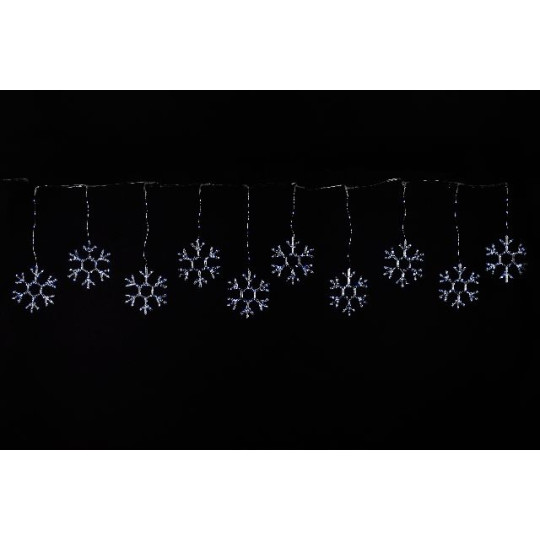 TENDA 10 FIOCCHI NEVE LED CALDO 360X45