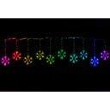 TENDA 10 FIOCCHI NEVE LED GHIACCIO RGB