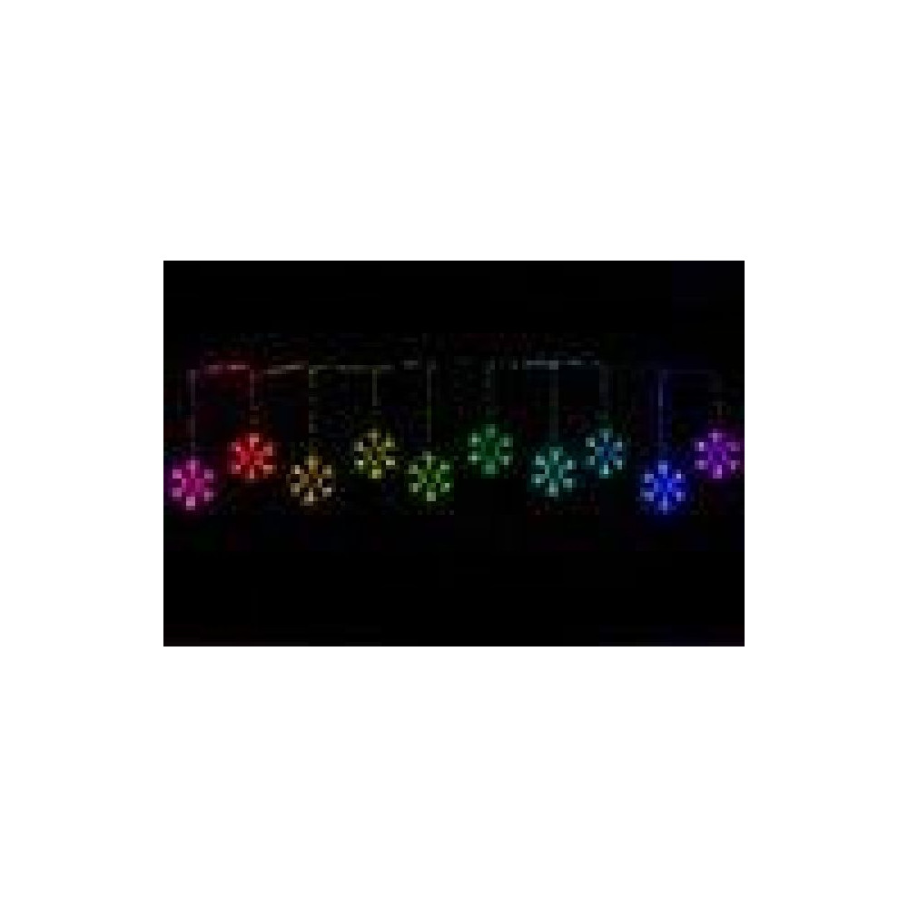 TENDA 10 FIOCCHI NEVE LED GHIACCIO RGB