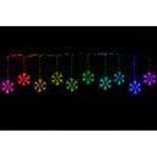 TENDA 10 FIOCCHI NEVE LED GHIACCIO RGB