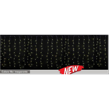 TENDA 240LED BATT BIANCO CALDO 400X100CM