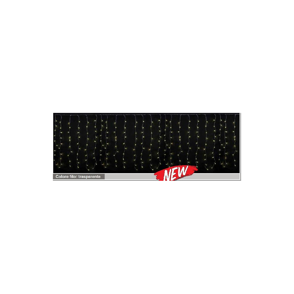 TENDA 240LED BATT BIANCO CALDO 400X100CM