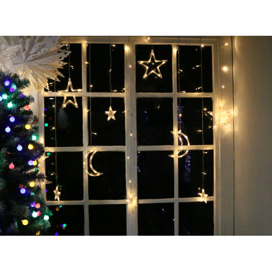 TENDA FINESTRA 180LED LUNA STELLE BIAN C