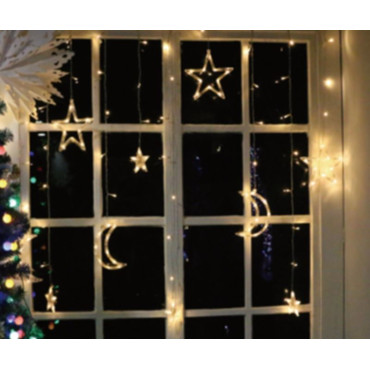 TENDA FINESTRA 180LED LUNA STELLE BIAN C 2